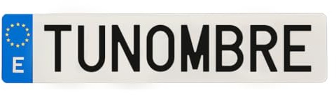 Matrícula de Coche Personalizada 52x11 CM | Matrícula Decorativa de Coche Acrílica | Material Resistente y Elegante