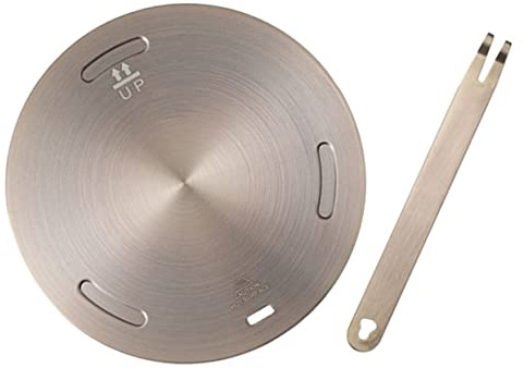 Adaptateur Induction Plaque Thermique Inoxydable pour Induction la Cuisine | Acier Inoxydable et Alliage d'Aluminium, Surface Lisse, Design Suspendu, Usage Mural, Rangement Compact