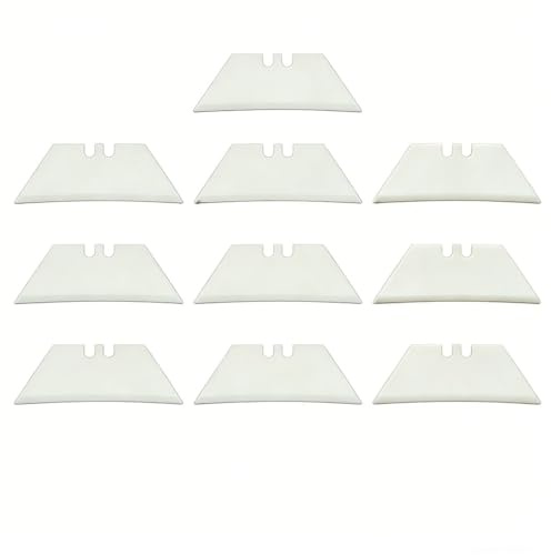 10 Pack Ceramic Utility Blades Multi-Purpose Replacement Blades Ceramic Sharp Knife Blade for Utility Knives Box Cutters Paper Trimmers