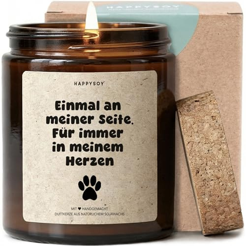 Einmal an meiner Seite. Für immer in meinem Herzen - Duftkerze mit Spruch als Geschenk zum Abschied, Trostgeschenk, liebevolle Erinnerung, Kerze im Glas, blumiger Duft