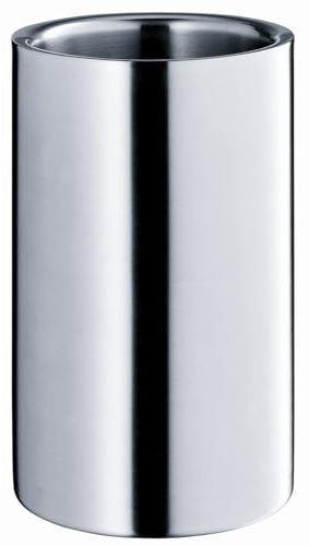 WMF Clever&More Sekt-Weinkühler Edelstahl 19,5 cm, Flaschenkühler doppelwandig, hält länger kühl, Sektkühler, Wine Cooler, Eiswürfelbehälter, matt