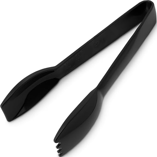 Carlisle FoodService Products Carly Salad Tong, 6 Salad Tong, Black (12 Pack)