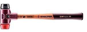 Halder 3026030 30 mm 3026 Rubber/Plastic Simlpex EH Soft-Face Mallet - Multi-Colour