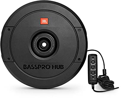 JBL BassPro Hub 11 Ruota di Scorta Subwoofer Auto Amplificato - 300 Watt Subwoofer Attivo per Alloggiamento Ruota di Scorta con Costruito in Amplificatore