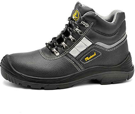 SAFEYEAR Botas de seguridad resistentes para hombre 8027 Site Safety Shoes, S3 botas de trabajo SRC altas con cordones para hombre y mujer, 43 EU