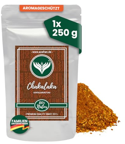 Azafran Chakalaka Gewürzzubereitung afrikanischer Dip Sauce 250g | Würzig-pikant für Dips und Saucen