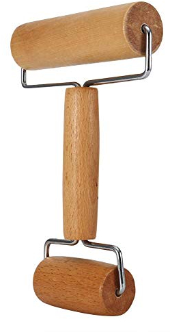 Rodillo de madera Rodillo para pizza, Mini rodillo Rodillo para masa Rodillo para masa Pizza Rodillo para pastelería Rodillo, fideos Fondant para tarta de huevo(style 1)