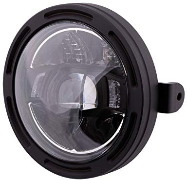 HIGHSIDER 5 3/4 Zoll Motorrad LED Scheinwerfer Frame-R2 Typ 10, E-geprüft (seitliche Befestigung)