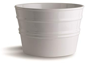 Lavabo de apoyo/suspendido Horganica redondo, modelo Bacile Midi blanco, 38 x 24 cm (sin toalleras)
