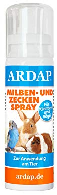 ARDAP Milben- und Zeckenspray für Nager und Vögel 100ml - Effektiver und nachhaltiger Schutz vor Milben und Zecken (PT19)