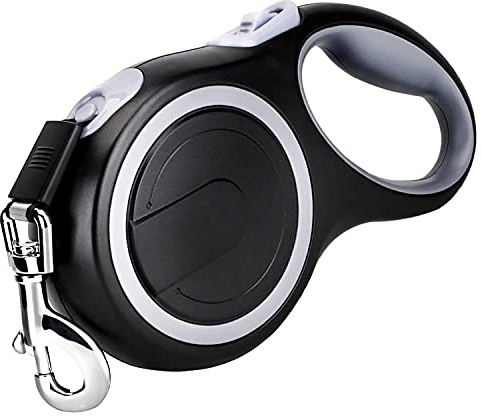 26Ft Retractable Dog Leash, Heavy Duty Great Leash for Dog up to 110 lbs, Anti-Slip Rubberized Handle, One-Handed Brake, Strong Nylon Tape, Tangle Free(Large Size).