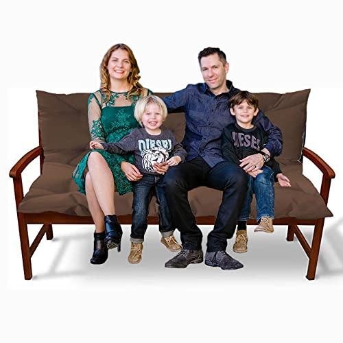 SRHWBF Bankkissen mit Rückenlehne Bankkissen Polsterkissen Sitzkissen und Rückenkissen Bank Bankauflage Polsterauflage (Coffee 47x39x4in)