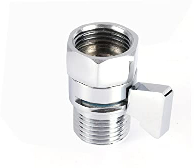Tiardey G1/2inch Full Brass Shower Head Flow Control and Shut OFF Valve for Shower Head, Hand Shower or Bidet Sprayer etc