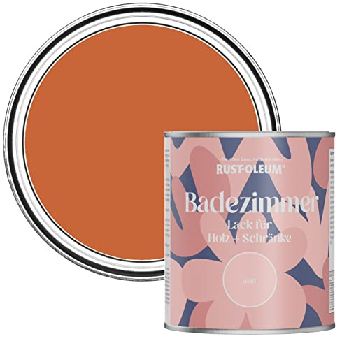 Rust-Oleum Orange Moisture Resistant Bathroom Wood and Cabinet Paint in Matt Finish - TIGER TEA 750ML