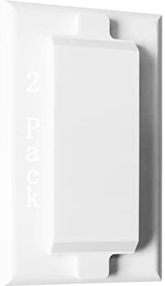 Magnetic Switch Covers, ILIVABLE Light Switch and Outlet Cover for Flat Modern Switches, Not Child Proof (White, 2 Pack)