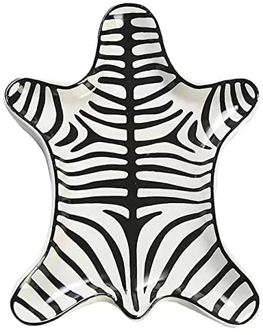 Vassoio per gioielli in ceramica – Supporto per gioielli in ceramica – Vassoio per gioielli in ceramica, regalo di compleanno per la festa della mamma, regalo di Natale per le donne (zebra)
