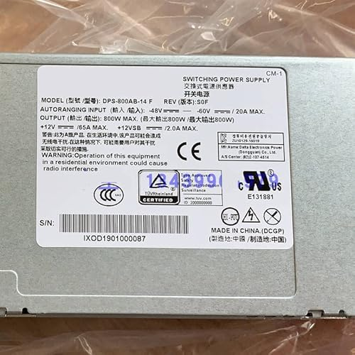 MIDTY Fuente de alimentación de PC para fuente de alimentación DC 800W DPS-800AB-14 F