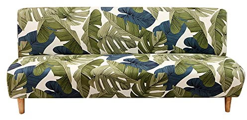 Meigeh Sofabezug ohne armlehnen Stretch Armlose sofaüberwurf Sofahusse Ohne Armlehne 3 sitzer Sofa Abdeckung Schlafsofa bezug