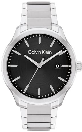 Calvin Klein Orologio Analogico al Quarzo da uomo Collezione DEFINE con cinturino in acciaio inossidabile argentato - 25200348