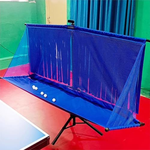 Tischtennisnetze Beweglicher Tischtennis-Ballfangnetz-Bodenständer, Ping Pong Recycle Catcher Ausrüstung, Aufschläge Und Multi-Ball Training Auffangnetz Für Indoor Outdoor Teen Aktivitäten ( Color : W