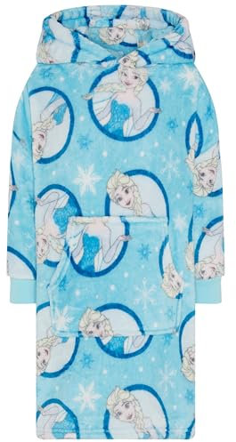 Disney Elsa de La Reine des Neiges - Sweat à Capuche Filles Surdimensionné - Pull Couverture pour Filles avec Grande Poche Avant - 5-6 Ans: 116cm