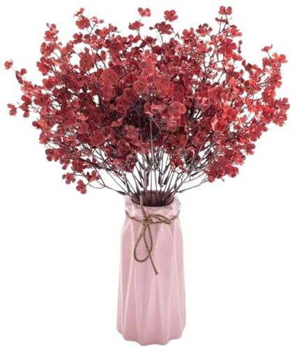Genérico Künstliche Kirschblüten, 3 Stück, 36 cm, dekorativ, für Haus, Hochzeit, Party, Büro, Balkon und Garten (Bordeaux)