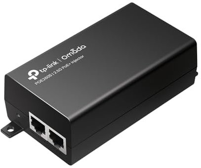 TP-Link Omada 2.5G PoE+ Injector, 2.5 Gbps Ports, 30W Power Output, Wall-Mounting Design