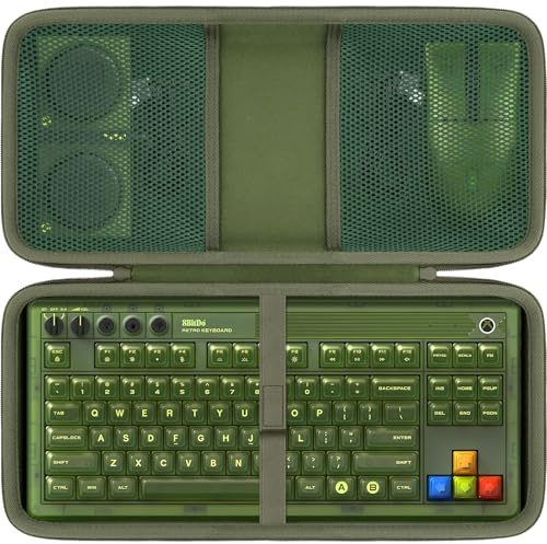co2CREA Duro Viajar Caja Estuche Funda para 8Bitdo Retro 87 Mechanical Keyboard(Funda Solo,Case Only)