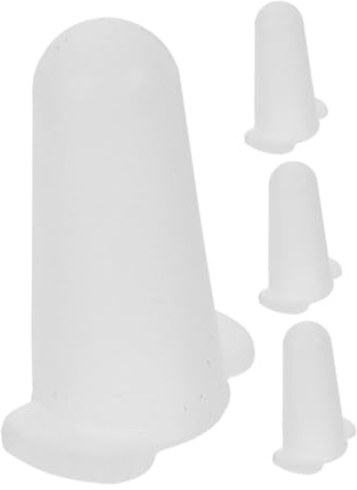 KOCKSHION Coperchi in Silicone per Punte da Decorazione Torte 4 Pezzi | Bianco, Riutilizzabili, Resistenti al Calore, per Mantenere Puliti gli Ugelli e Ordinato Piano Lavoro