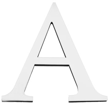 PATIKIL 7.87 Pollici Adesivi Murali Alfabeto 3D In Acrilico Lettera A Autoadesivi Decorazione Casa Insegna Lettera Adesivo Decorativo Argento Per Decorazione Fai Da Te