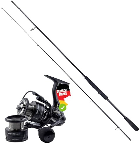 Zite Fishing Inzite Pro Stick Ruten Set | Spinnrute Barsch Zander Hecht aus 30T Carbon mit Seaguide-Beringung 225–255 cm 5–85 g + Spinnrolle Reel Pro 2000 3000 4000 (Pro Stick Perch + Reel Pro 2000)