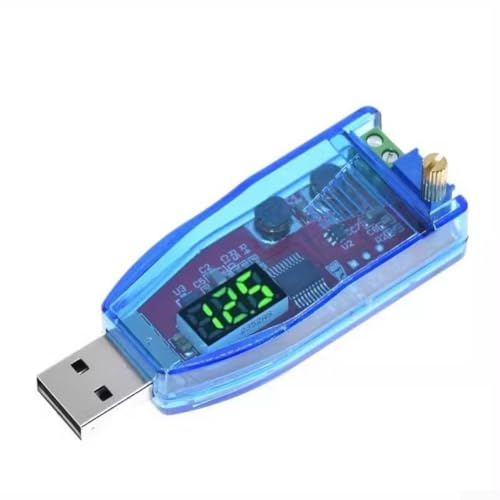 Módulo convertidor de voltaje de entrada USB CC a CC con placa reguladora ajustable y pantalla LCD para un funcionamiento estable del dispositivo electrónico (placa adaptadora)