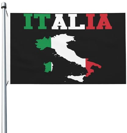 Bandera italiana vintage de 90 x 150 cm, resistente a la decoloración, para exteriores, interiores, casas, jardines y patios.