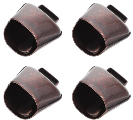 Anneome Campana da Pascolo in Rame Ramato Peso 26 Grammi Set da 4 Pezzi per Mucche Cavalli Pecore Campanello Anti-smarrimento Suono Forte e Superficie Liscia per Allevamento e Fattoria