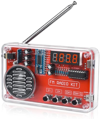 PEMENOL FM Radio Kit Löten Praxis Kit DIY STEM Projekt FM Radio mit Digitalanzeige, Löten Lernen und STEM Bildung für Anfänger, Erwachsene & Hobbyisten