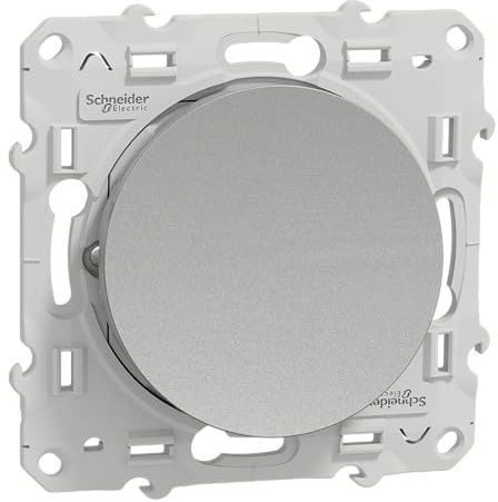 Schneider Electric - Odace - interrupteur va-et-vient Alu - 10A - fixation par vis - connexion rapide - S530204
