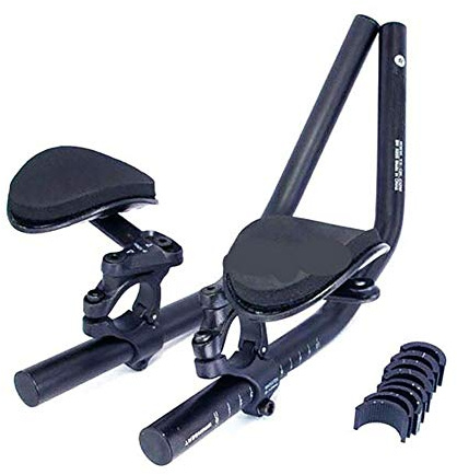 WYYHAA Triathlon Vélo Aero Tri Bars Relaxlation Guidons en Alliage D'aluminium Vélo Relax Repos De Split Vice Guidon Mountain Road Bike VTT Bar