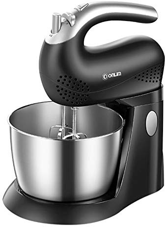 Batidoras de pie eléctricos con tazón de Acero Inoxidable automático de la Mano Mezcladores batidor de Mano para la cocción de Alimentos Mezclador Harina Pan de Huevo Batidor Mezclador,5 velocidades