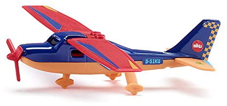 siku 1101, Sportflugzeug, Metall/Kunststoff, Multicolor, Drehbarer Propeller, Einklappbare Flügel