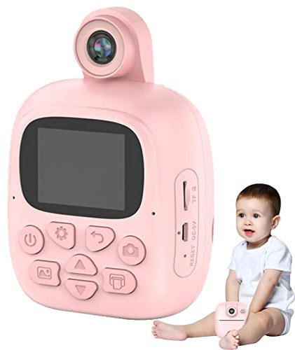 Barnkamera direkttryck | 24 MP digital foto selfie-videokamera | barnkamera med 32 G TF-kort, söt kamerautsaksgåva för pojkar och flickor
