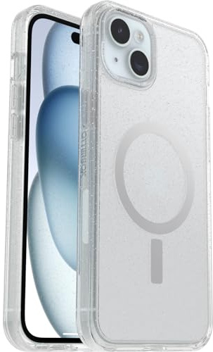 OtterBox Symmetry Clear for MagSafe Case for iPhone 15 Plus/iPhone 14 Plus, Shockproof, Drop proof, Protective Thin Case, 3x Tested to Military Standard, Stardust