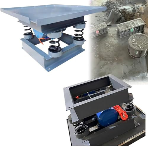 Hydravex Table Vibrante en BéTon 50x50cm, Banc D'Essai De Vibration, Plate-Forme De Vibration De Bloc D'Essai, Table Vibrante en Acier Inoxydable 220v, Table Vibrante éLectrique 2860 TR/Min