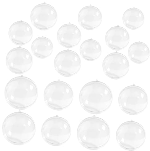 Warmhm 20stücke Füllbare Klare Kunststoff Kugeln Für Weihnachtsbaum Deko Hochtransparente Ornamentkugeln Für Festlichkeiten Dekoration Mehrfachpackung