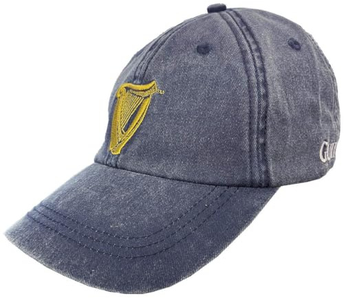 Traditionell hantverk Irland Guinness harpa tvättad baseballkeps för män, denim, one size