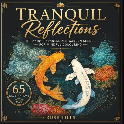 Tranquil Reflections Colouring Book: Relaxing Japanese Zen Garden Scenes for Mindful Colouring