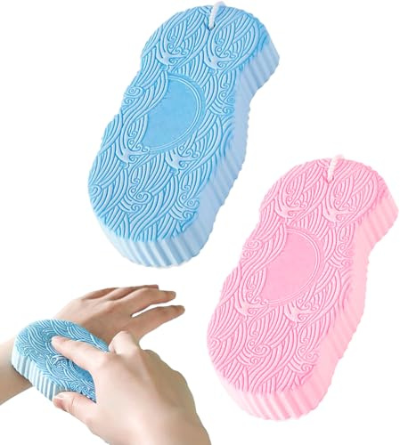 Sollee Éponge de Bain Bébé - Éponge De Bain Nid D'abeille Pour Soins Bébé | Gommage Doux Pour Corps Femmes Voyage Salle De Douche