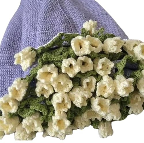 YIXANNX Coperta con bouquet di rose fai da te, coperta di fiori fatta a mano, confezione gigli, gomitolo filato, confezione all'uncinetto, fiori giglio, divani fai da te, digitare+3