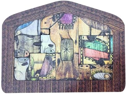 YROHGKPN Puzle de madera de boj tallado intrincadamente tallado, perfecto para decoración religiosa del hogar y escena de coleccionista