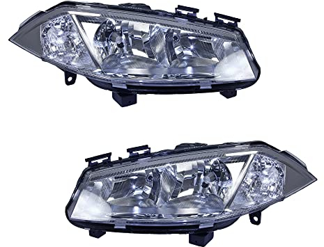 ENVA MADE FOR QUALITY BESTPRICE 2x phares avant gauche + droit Compatible avec RENAULT MEGANE 2 (2002-2005) Blanc H7/H1
