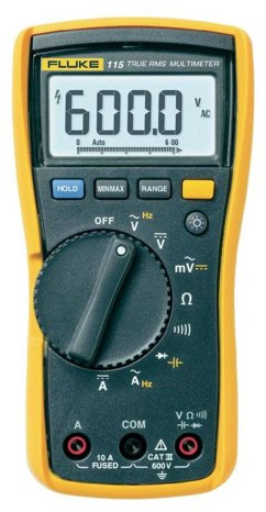 Fluke - 2538790CAL 115 Multímetro digital compacto True-RMS con certificado de calibración rastreable NIST-con datos